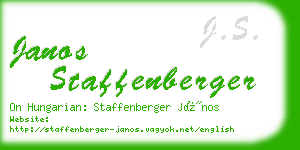 janos staffenberger business card